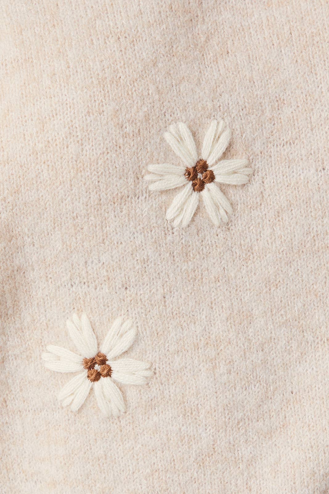 Short Sleeve Flower Sweater