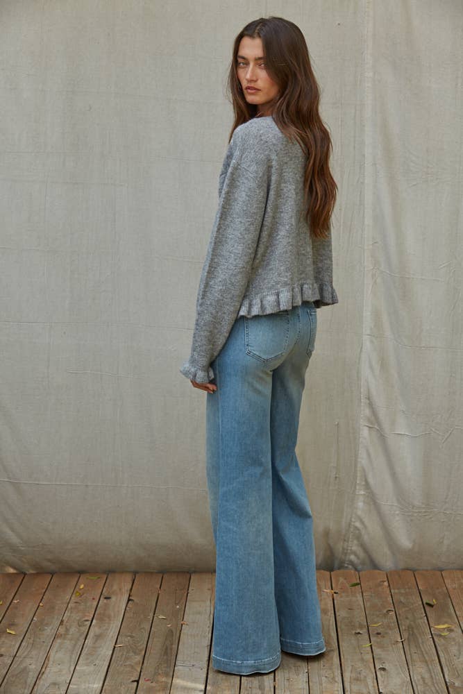 Knit Sweater Buttondown Long Sleeve Cardigan