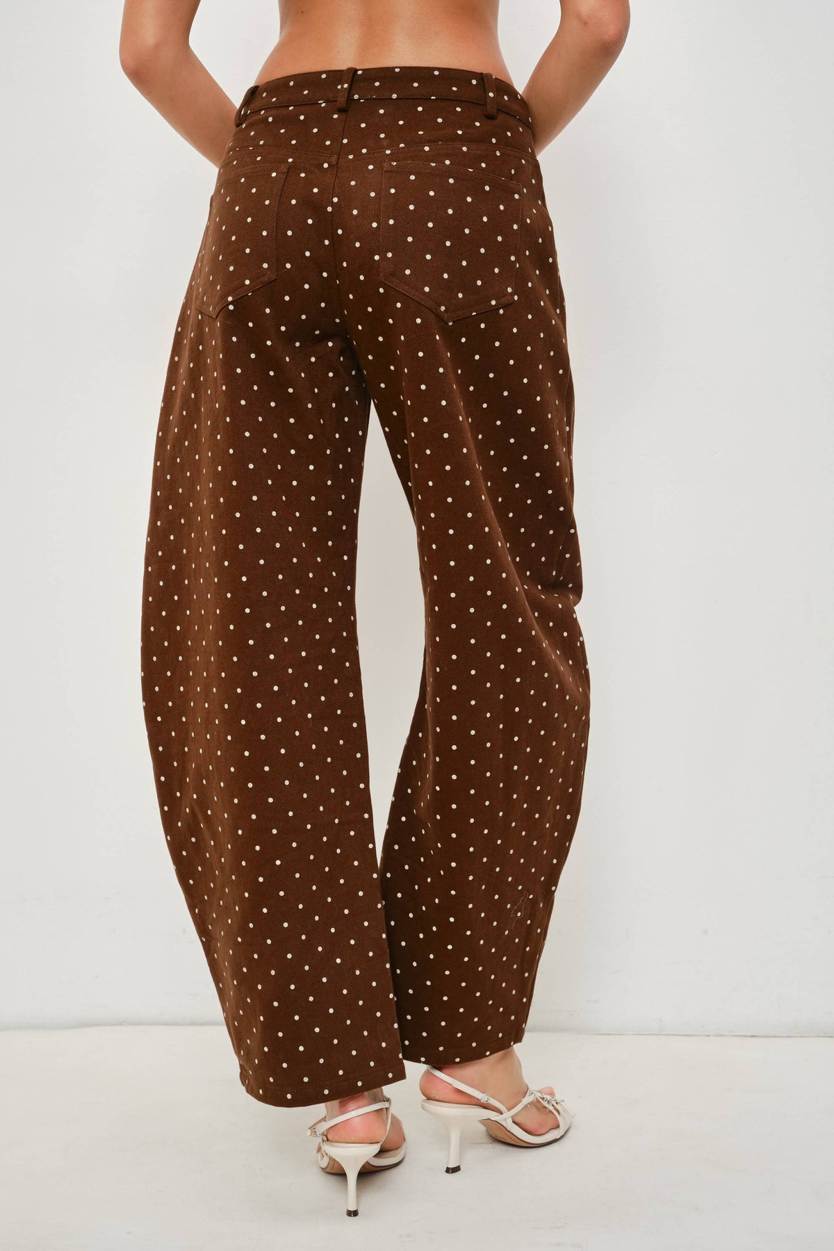 Polka Dot Barrel Jeans