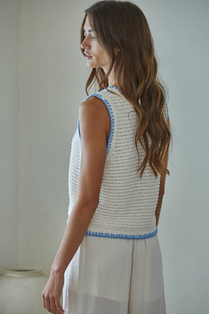 Knit Sweater Vest Top