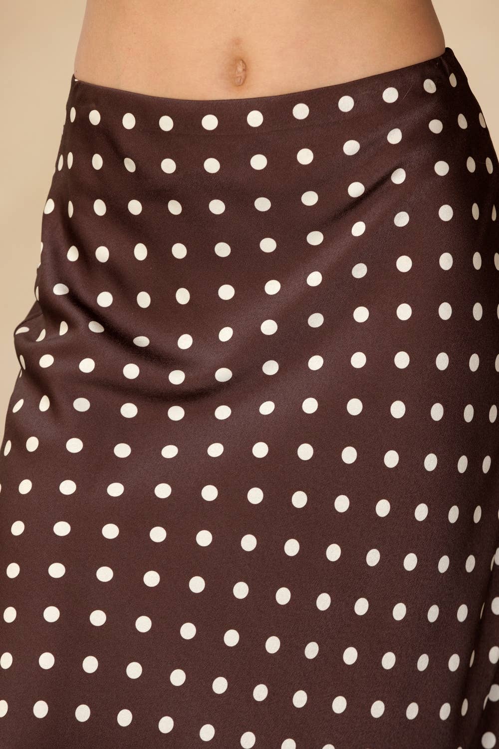 Polka Dot Satin Skirt