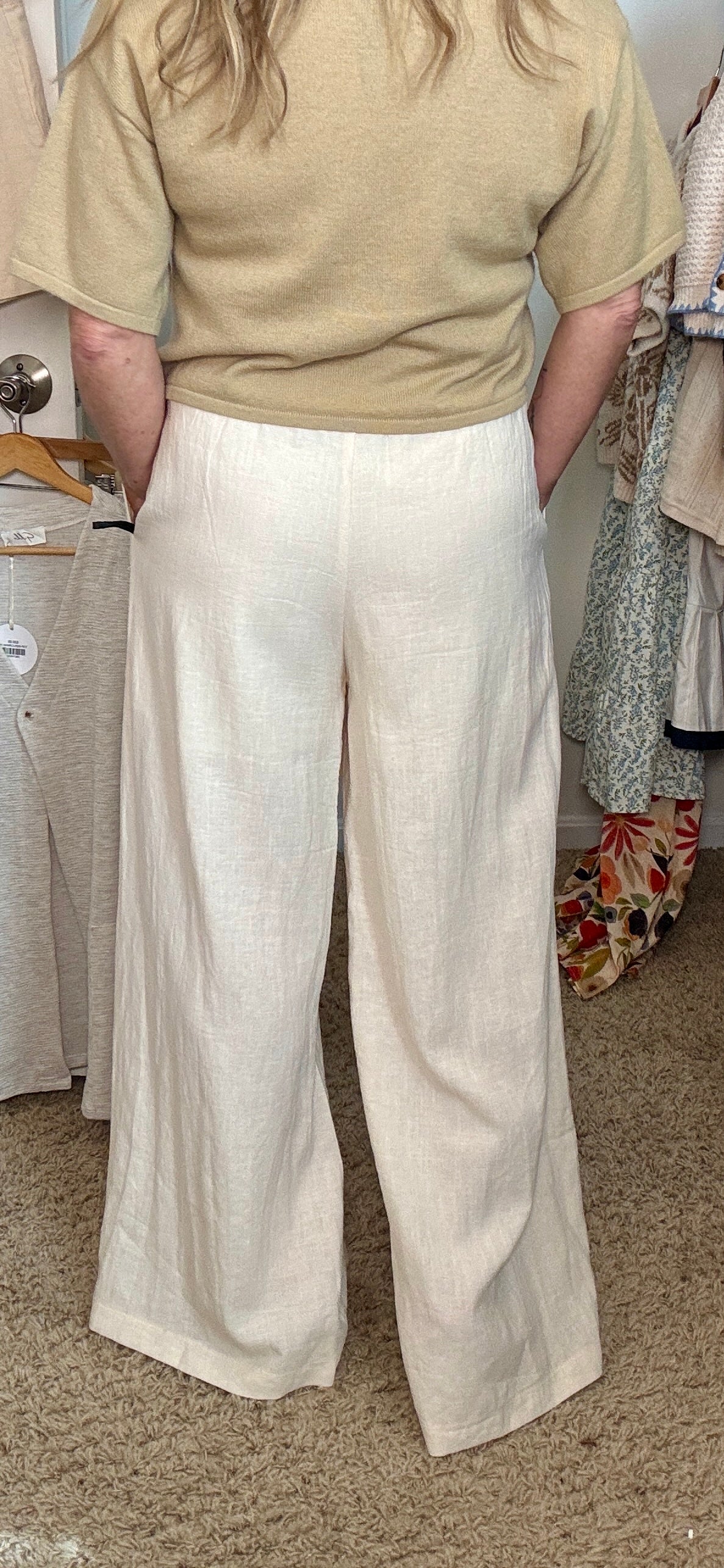 Waist Tuck Pleated Linen Pants