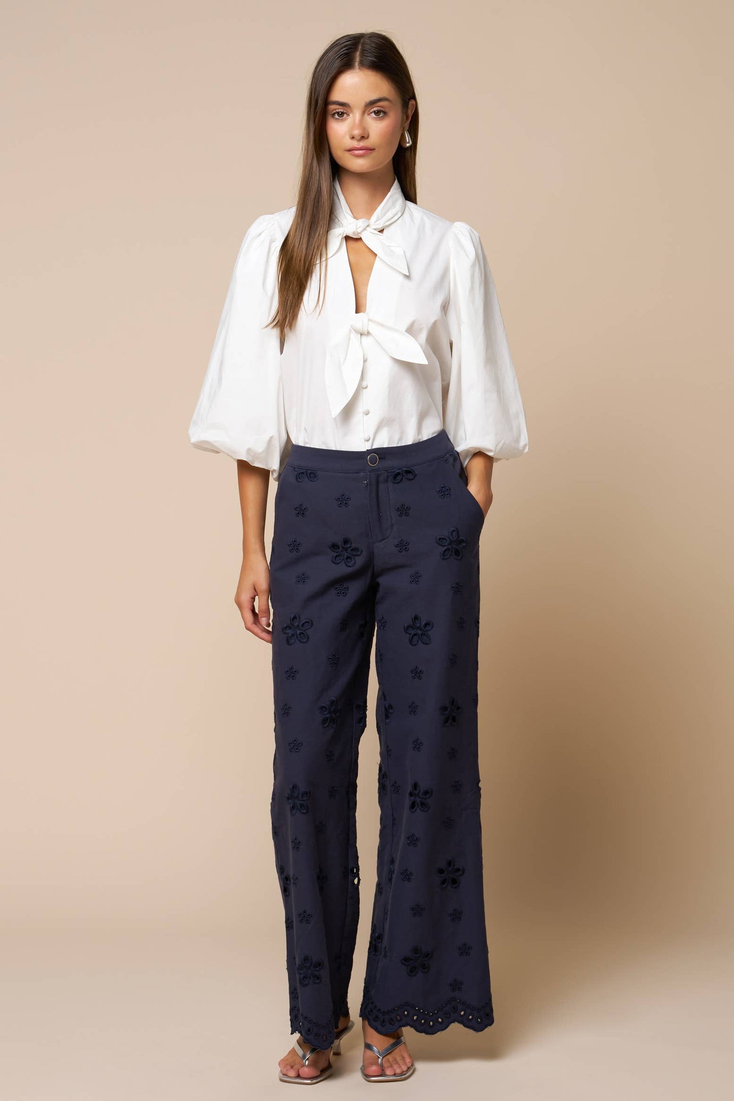 Puff Sleeve Button Down Blouse