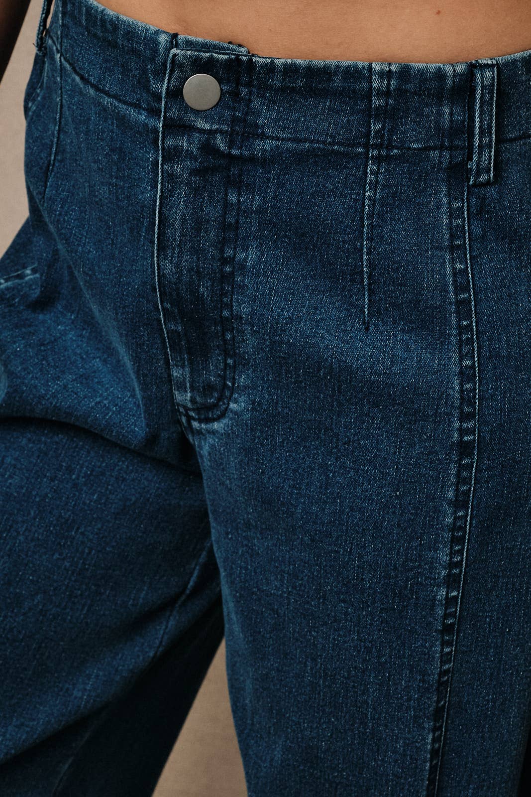 High Rise Stretch Wide Leg Denim
