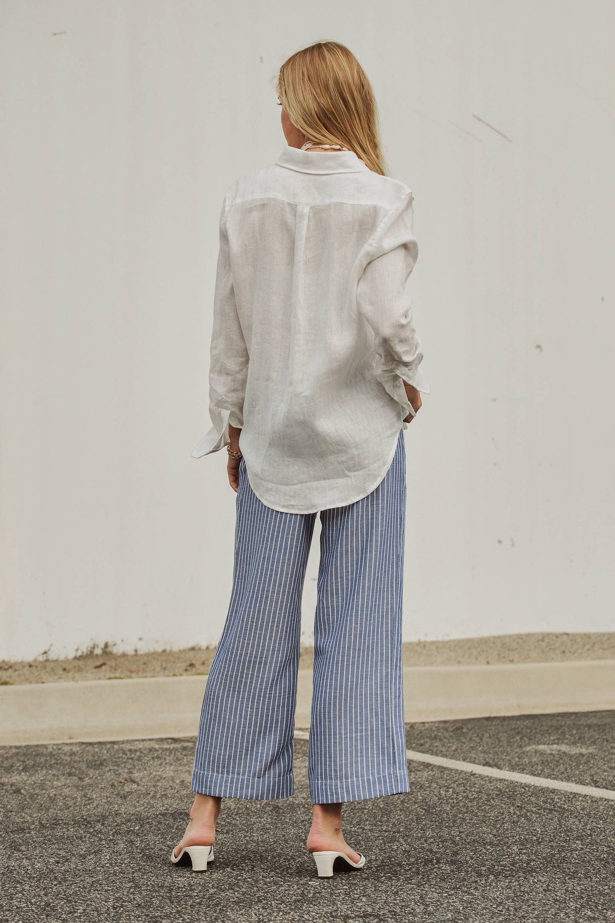 Linen Long Sleeve Button-Down Shirt