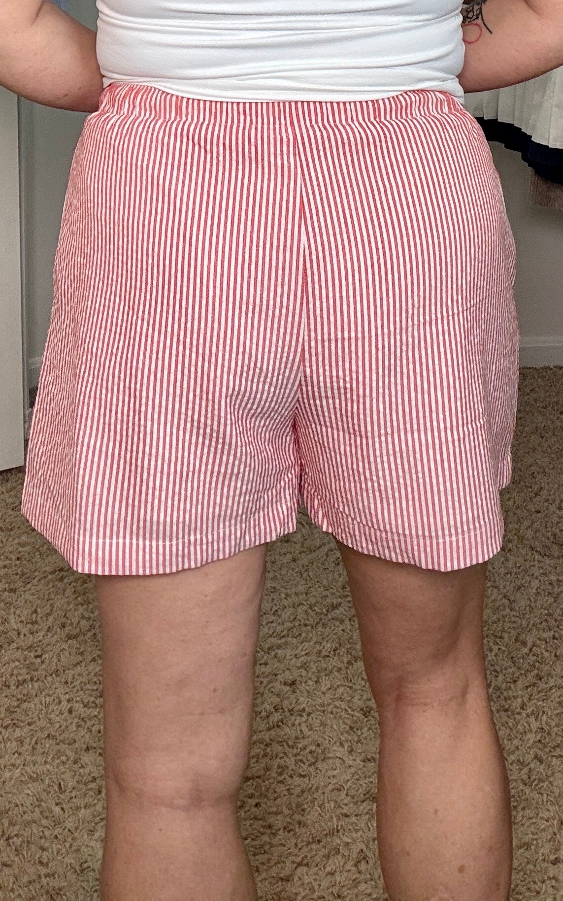 Casual Striped Drawstring Shorts- 2 Colors Choices
