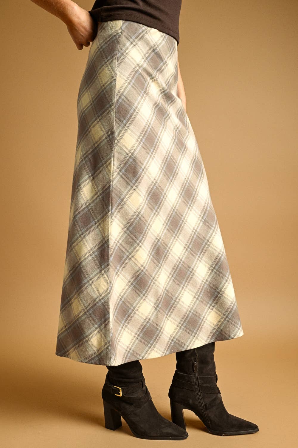 Plaid Maxi Skirt