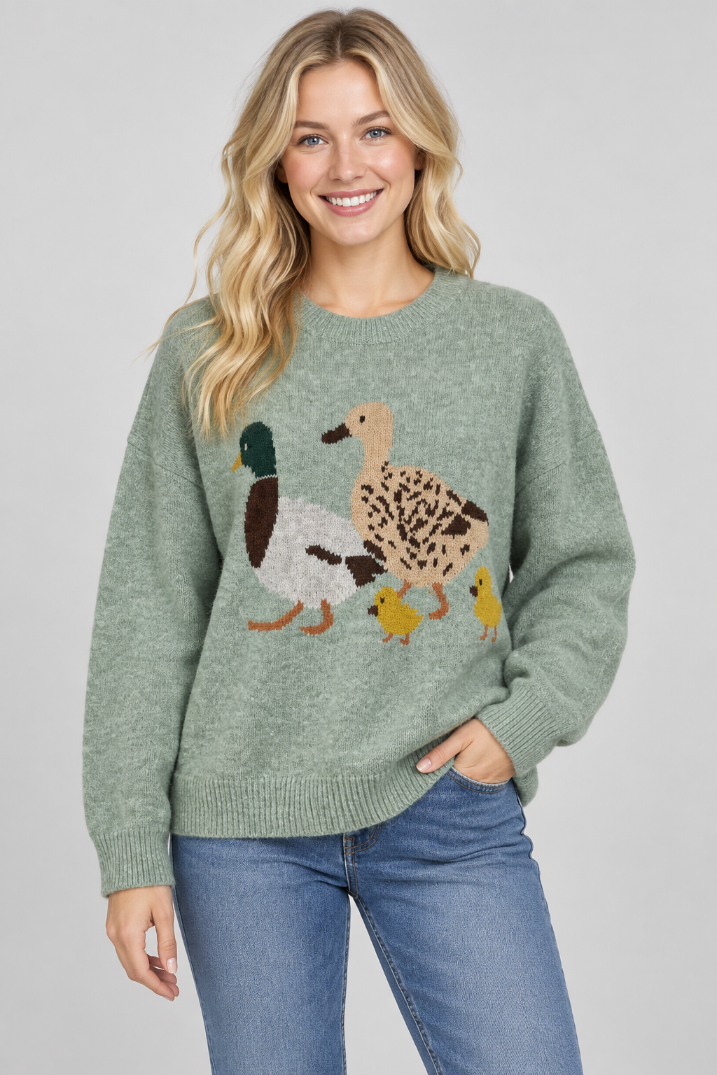 Duck Family Crewneck Sweater