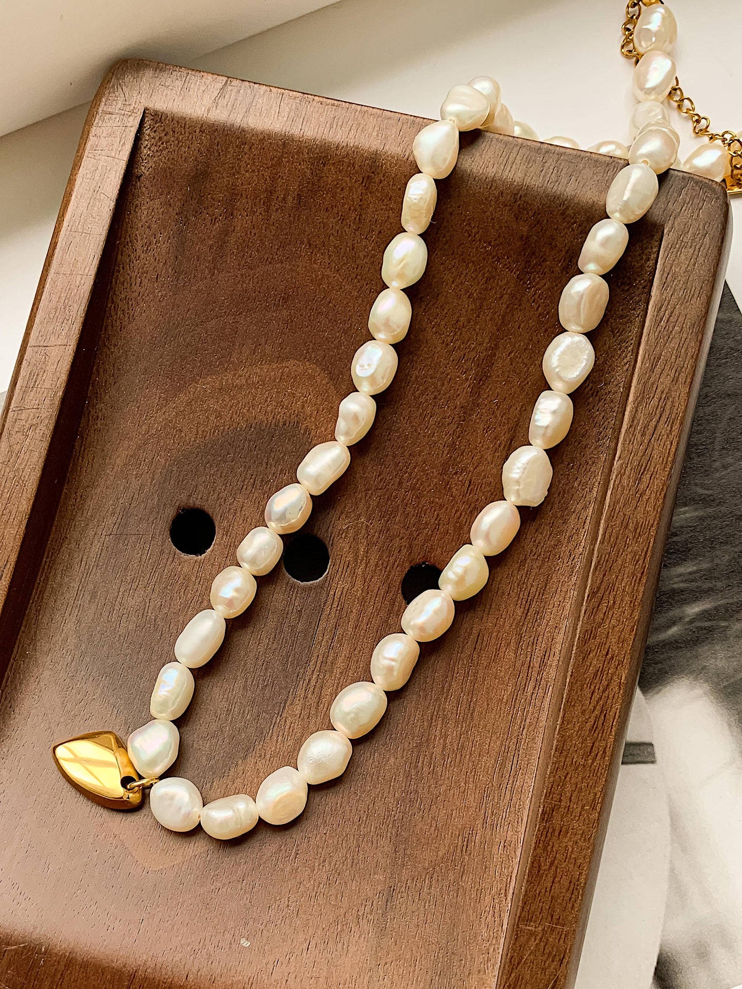 Marseille 18K Gold Non-Tarnish Classic Freshwater Pearl Necklace