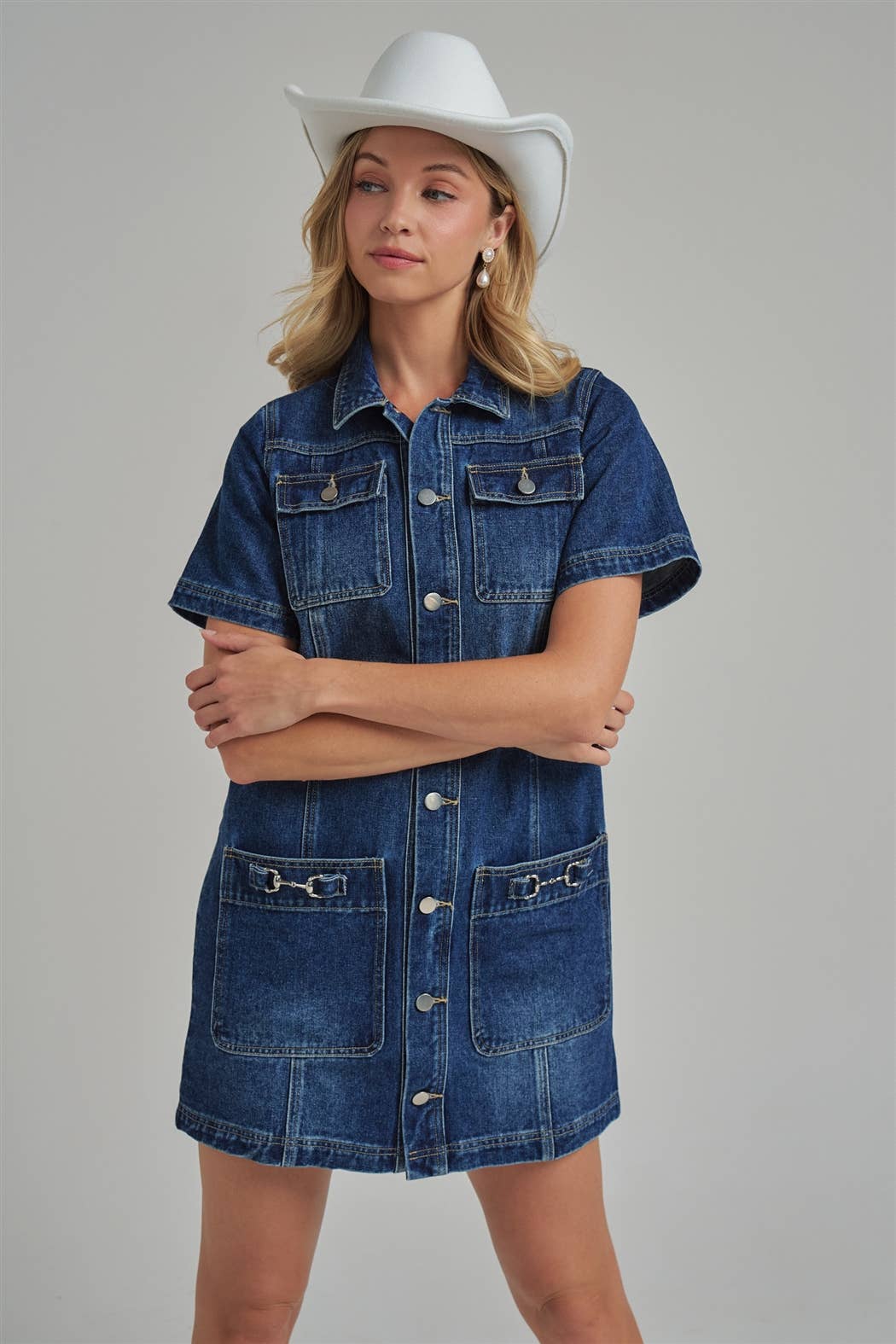Western Denim Shirt Dress