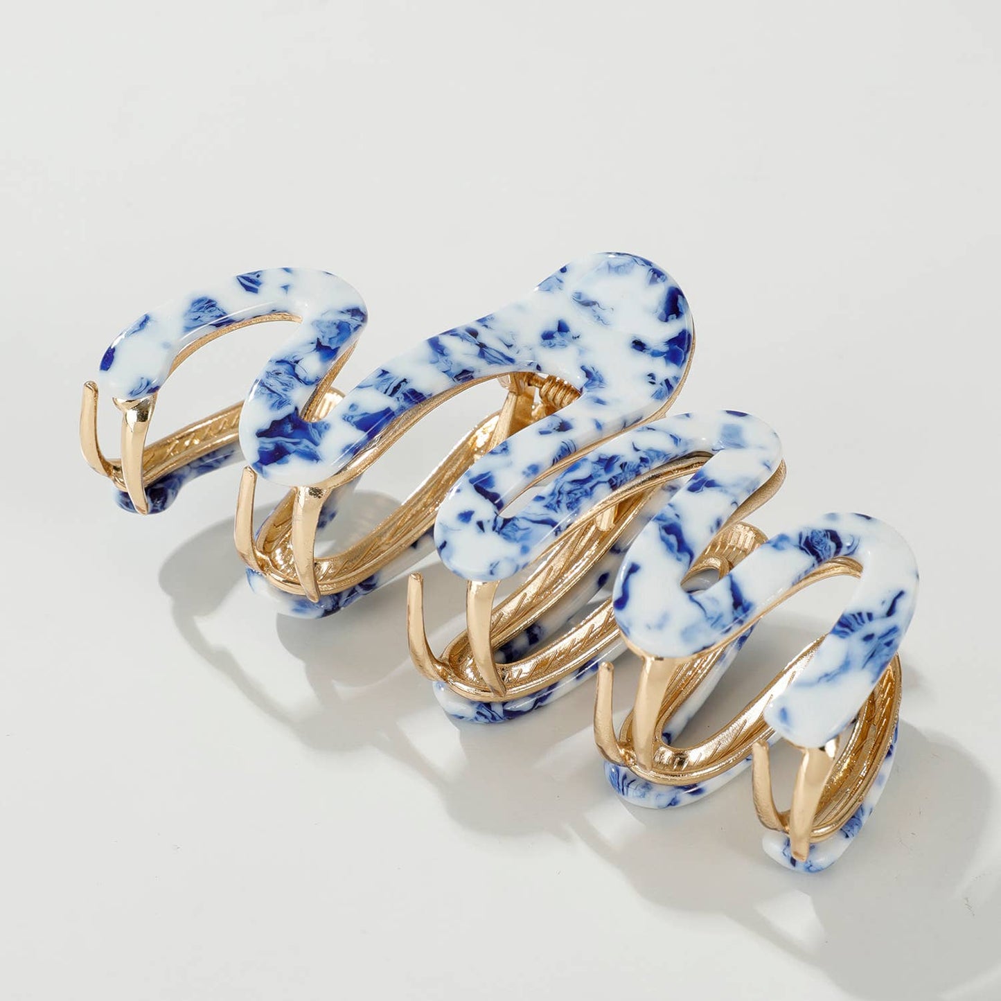 Willow Coastal Large Squiggle Metal Claw Clip