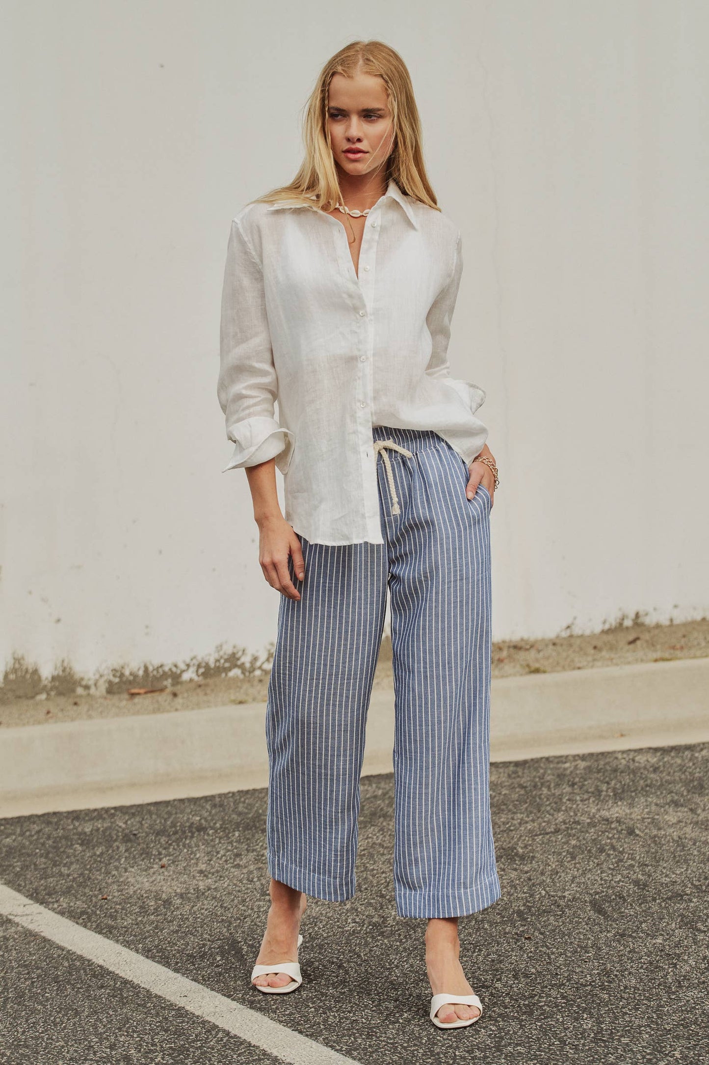 Linen Long Sleeve Button-Down Shirt