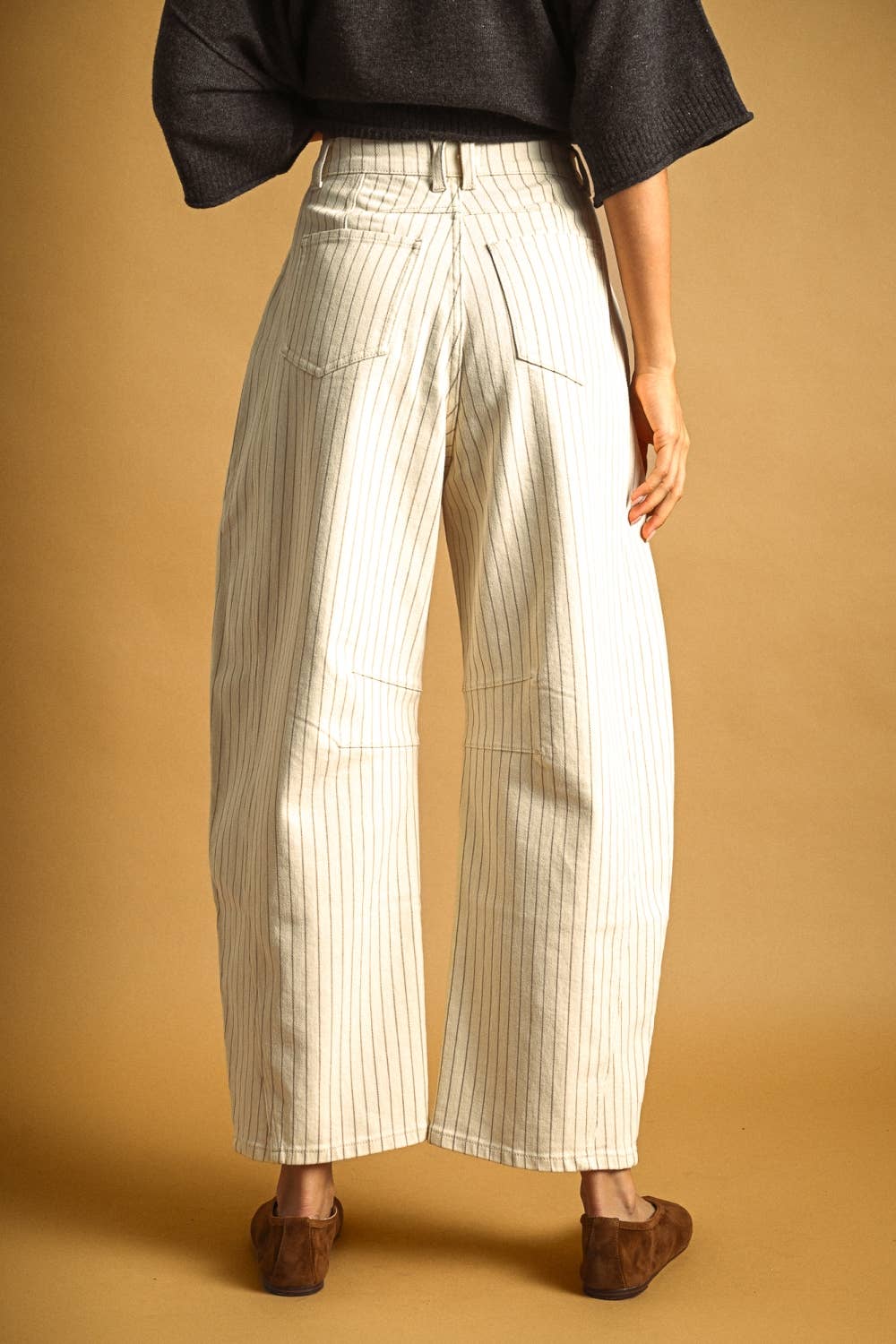 Pinstripe Barrel Pants