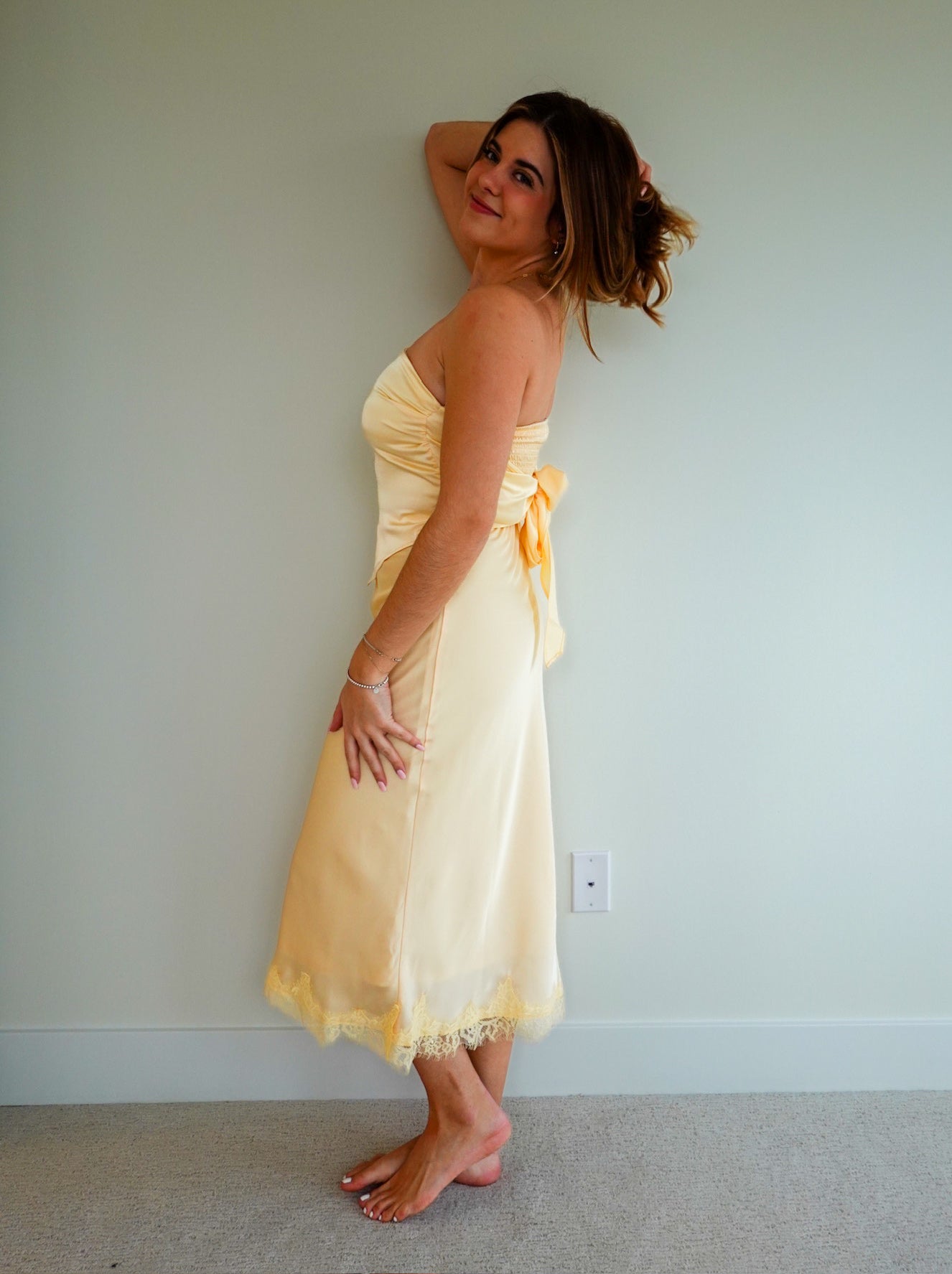 Satin Bandana-Style Tube Top
