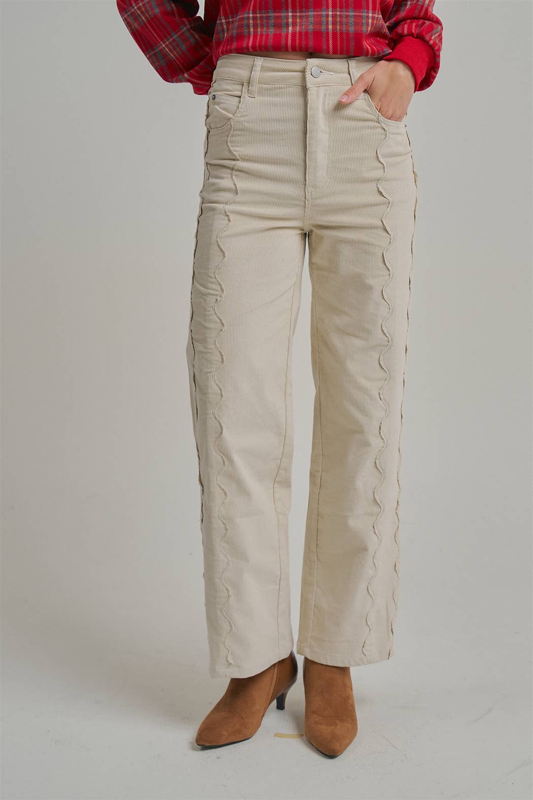 Stretch Corduroy Wide Leg Pants