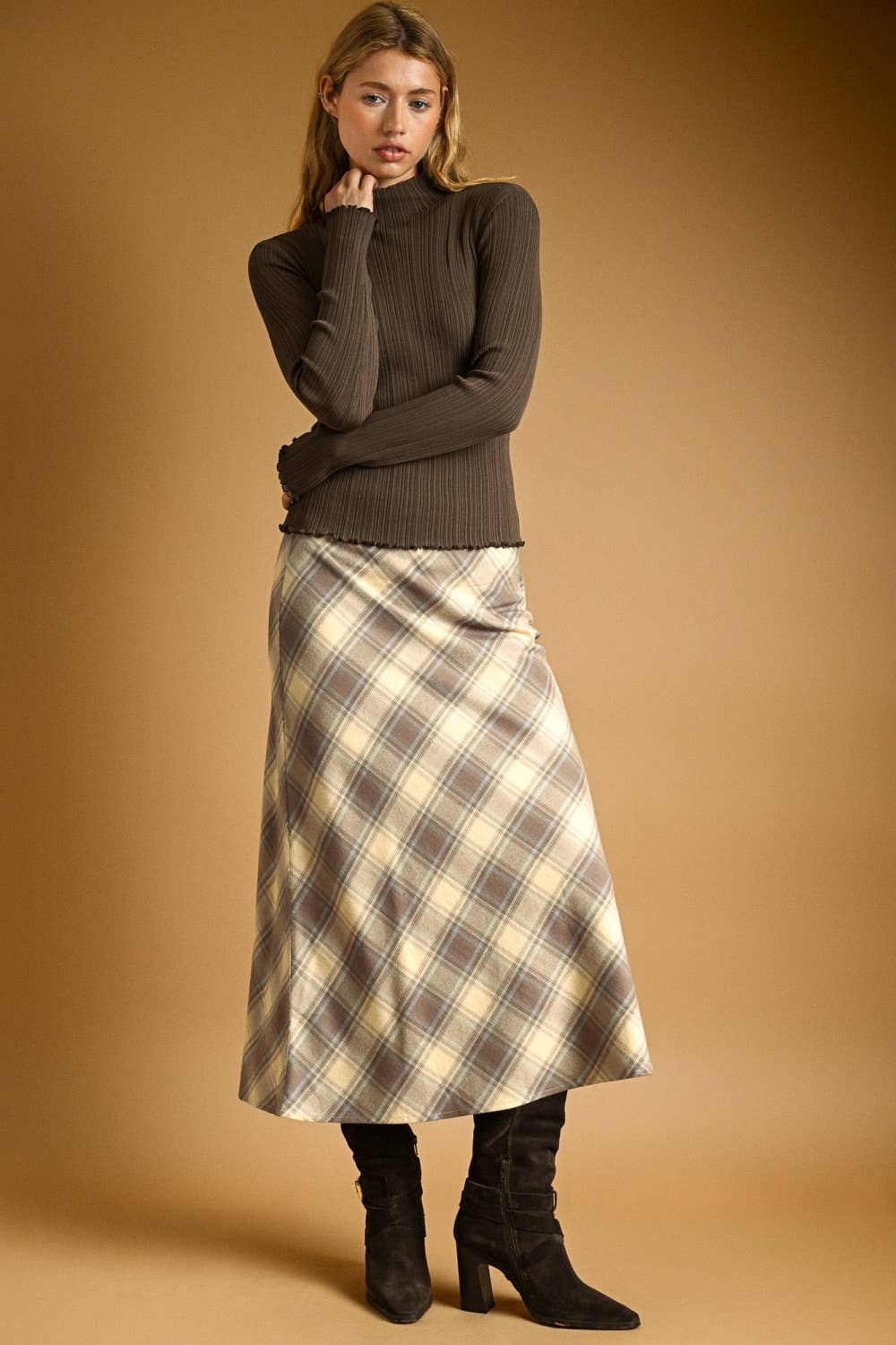 Plaid Maxi Skirt