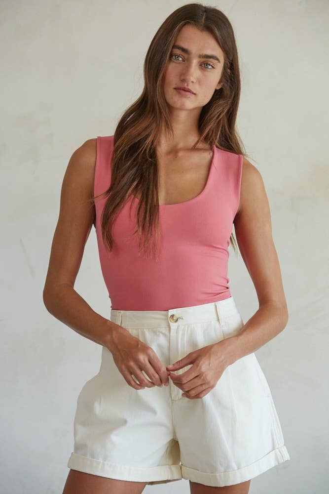 Double Layered Seamless Top- 3 Colors Available