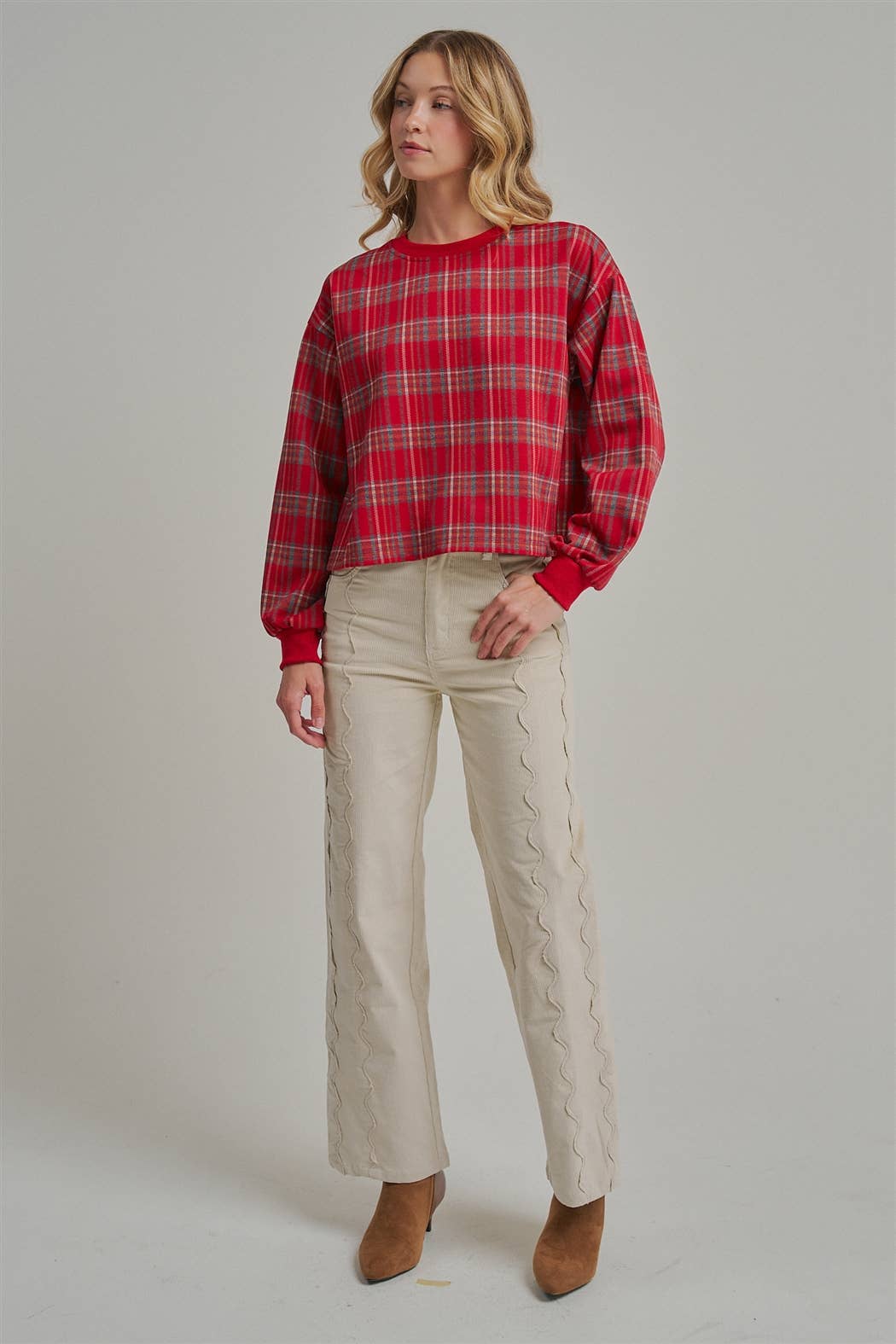 Stretch Corduroy Wide Leg Pants