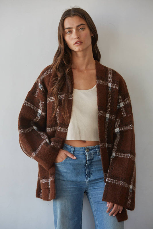 Open Front Knit Sweater Cardigan