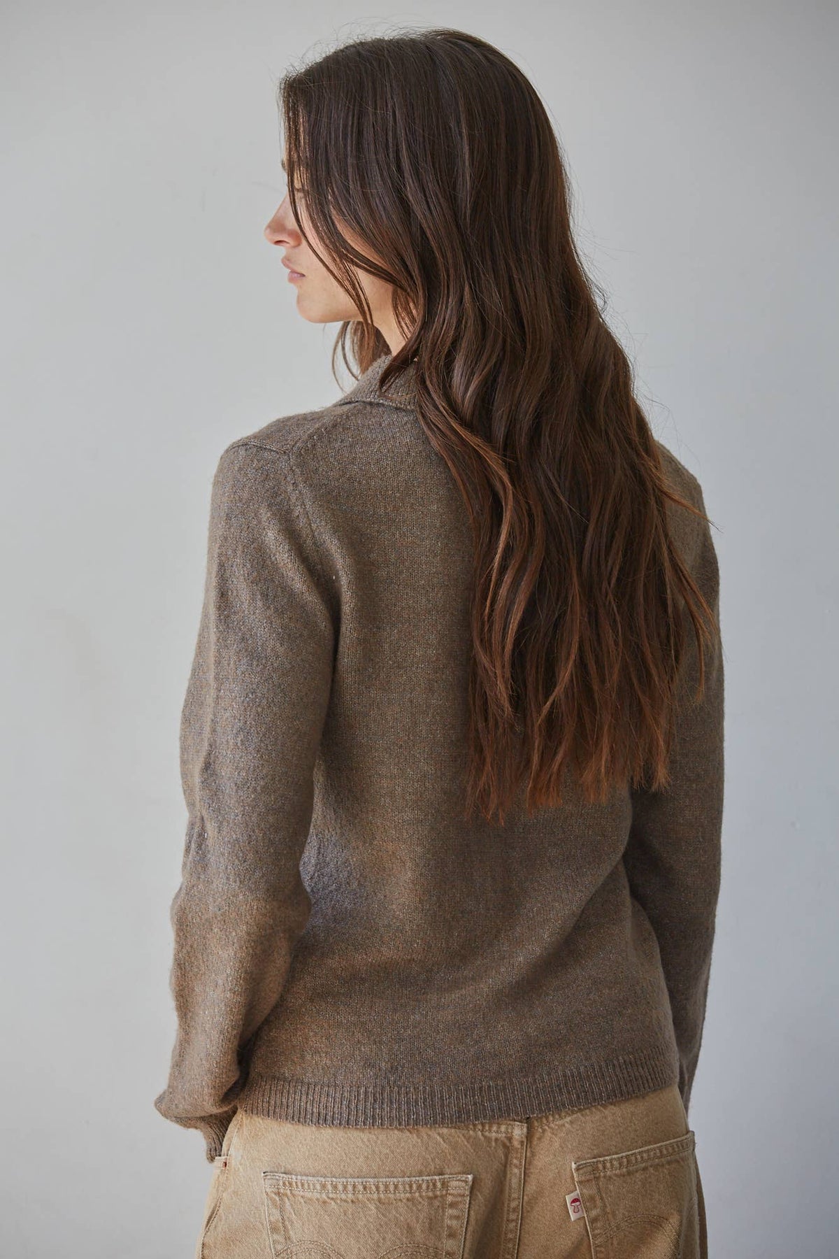 Button Down Collared Sweater Cardigan