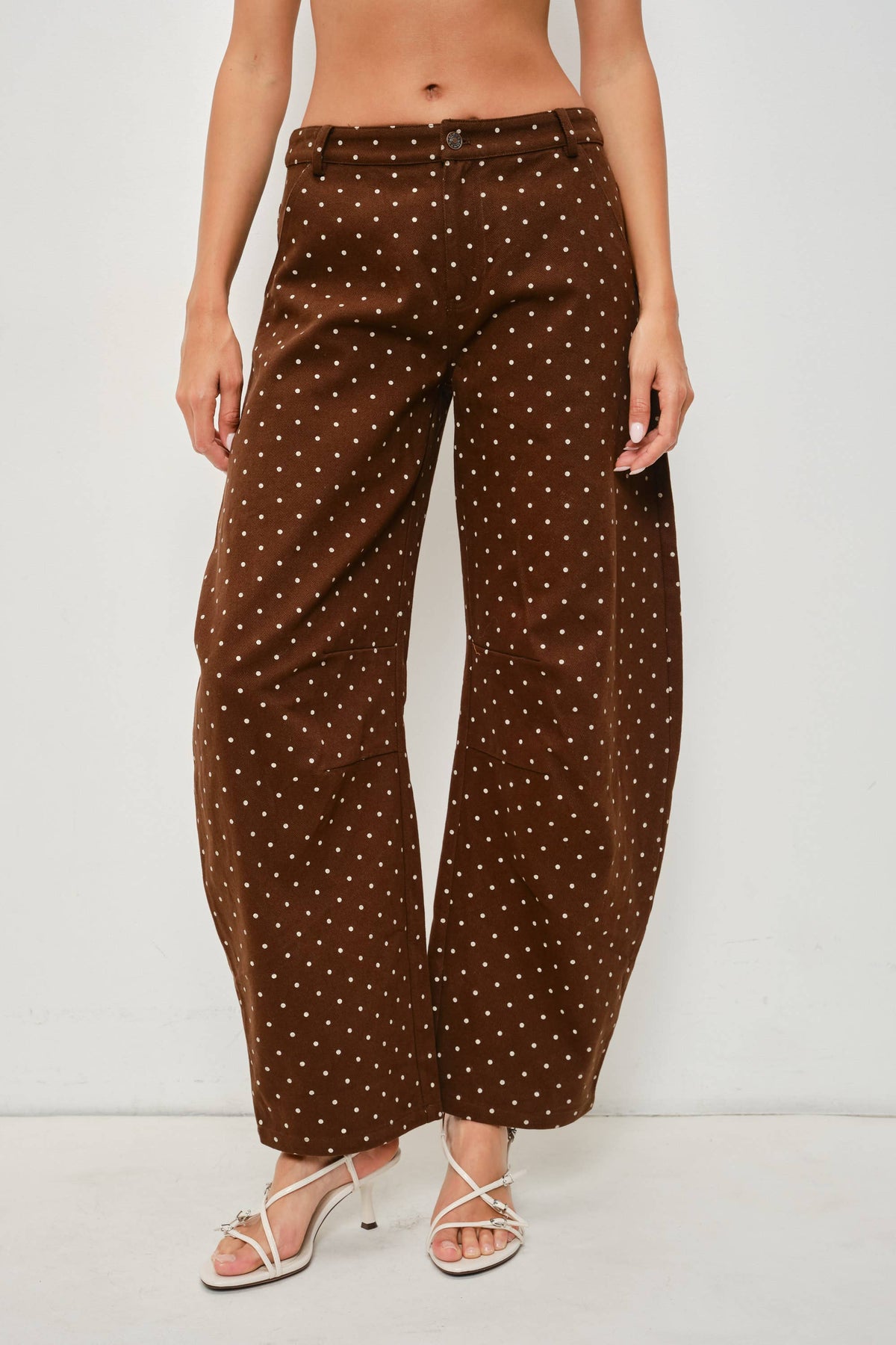 Polka Dot Barrel Jeans