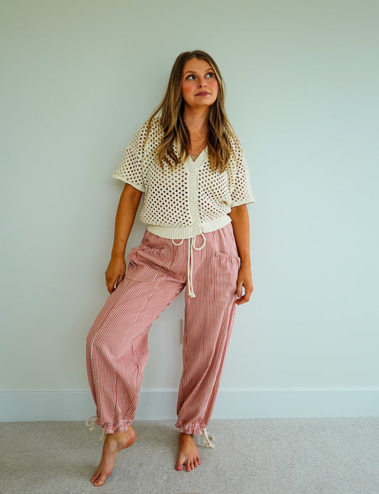 Striped Parachute Pants