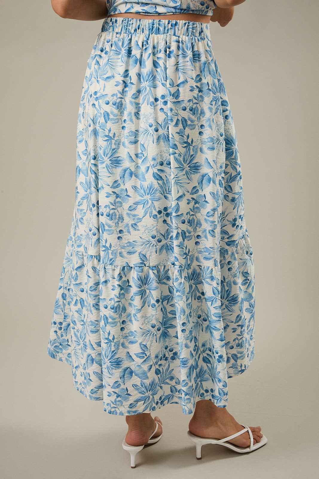 High Waist Faux Wrap Skirt