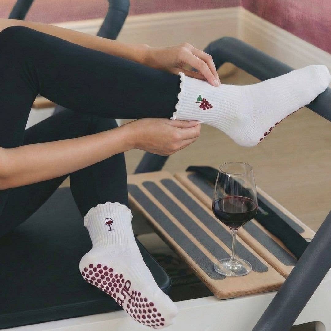 The Red Cabernet Grip Sock