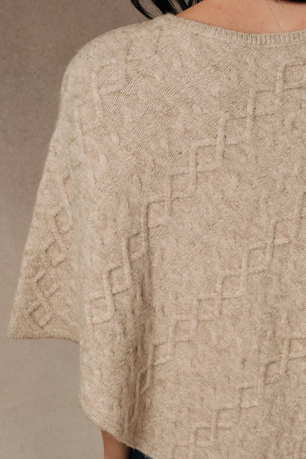 Cable Poncho Sweater