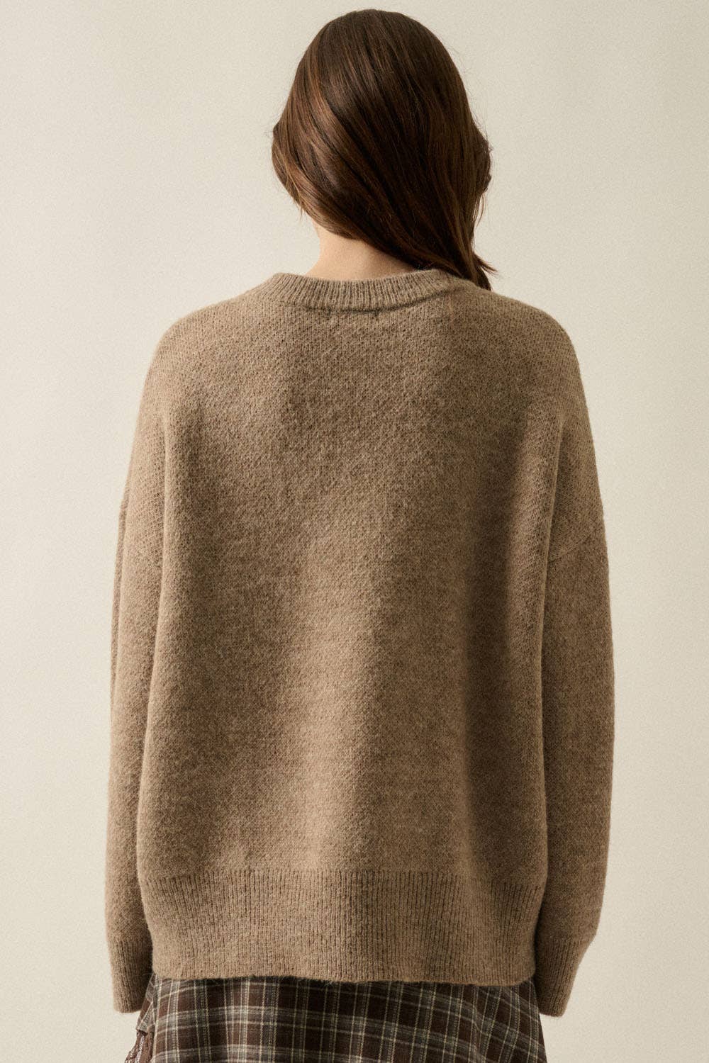Horse Jacquard-Knit Loose-Fit Drop-Shoulder Sweater