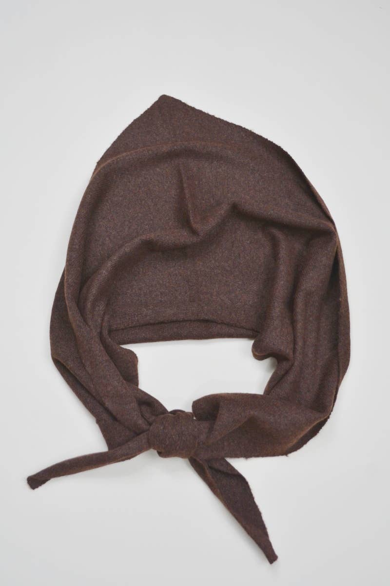 Soft Knit Triangle Multi‑way Wear Women Warm Shawl Scarf- White or Brown