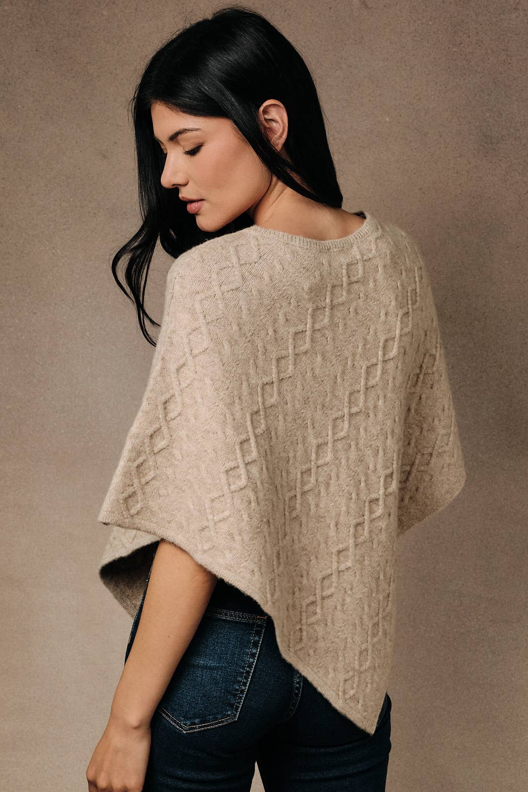 Cable Poncho Sweater