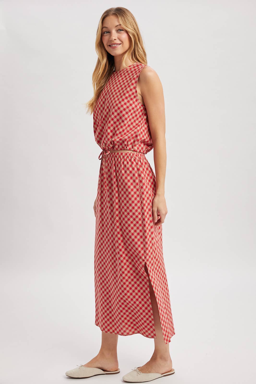 Plaid Bubble Top & Skirt Set