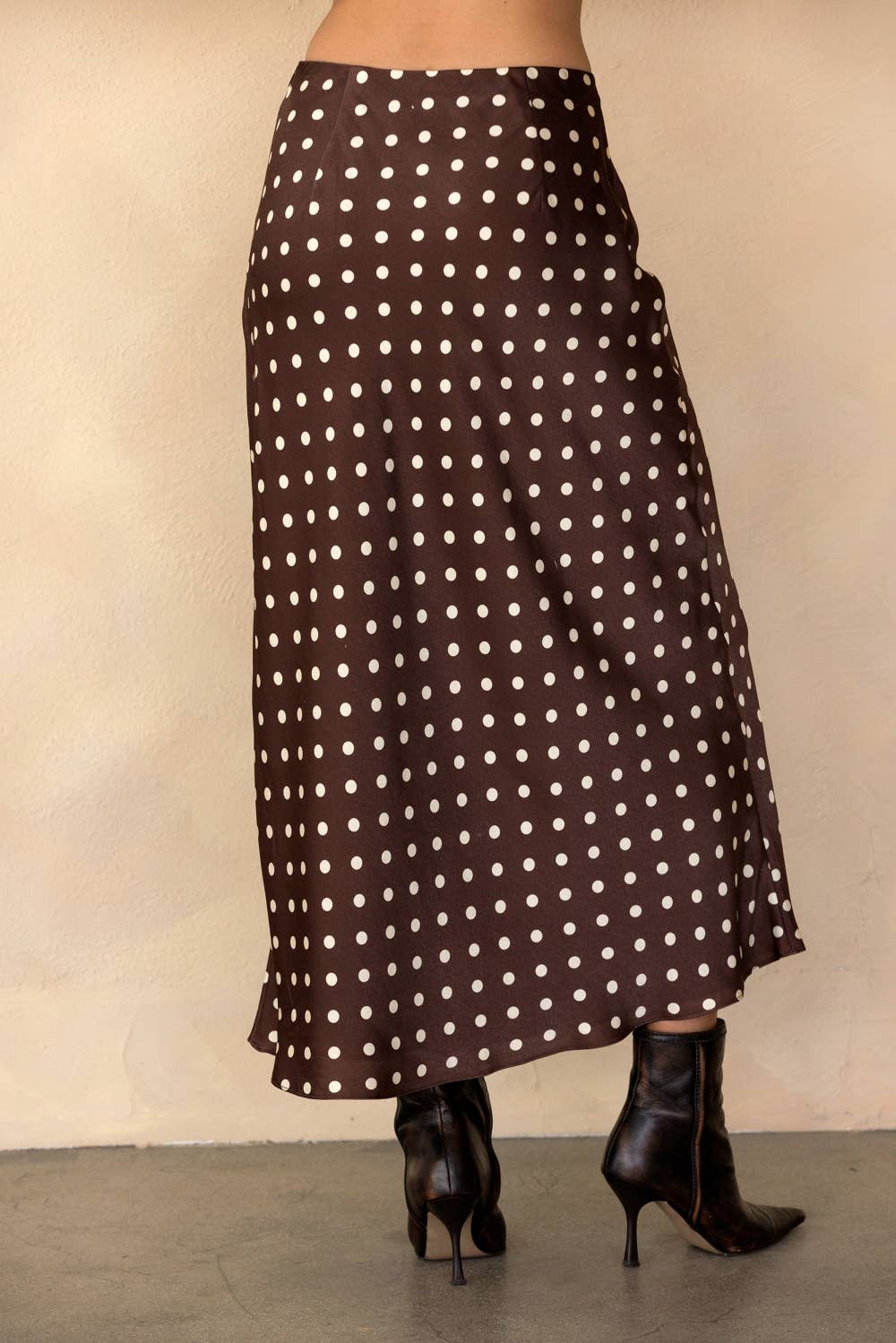 Polka Dot Satin Skirt