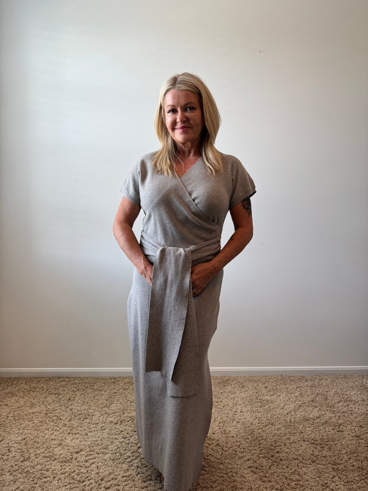 Front-Tie Wrap Dress