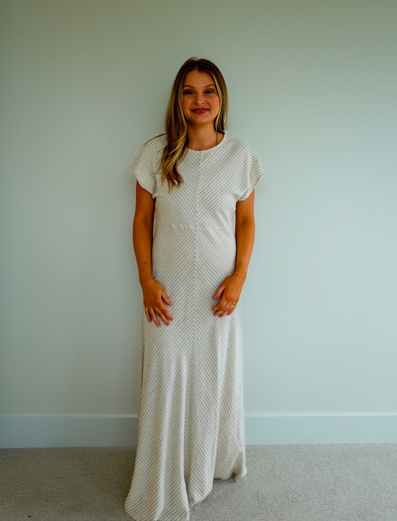 Chevron Pinstripe Dress