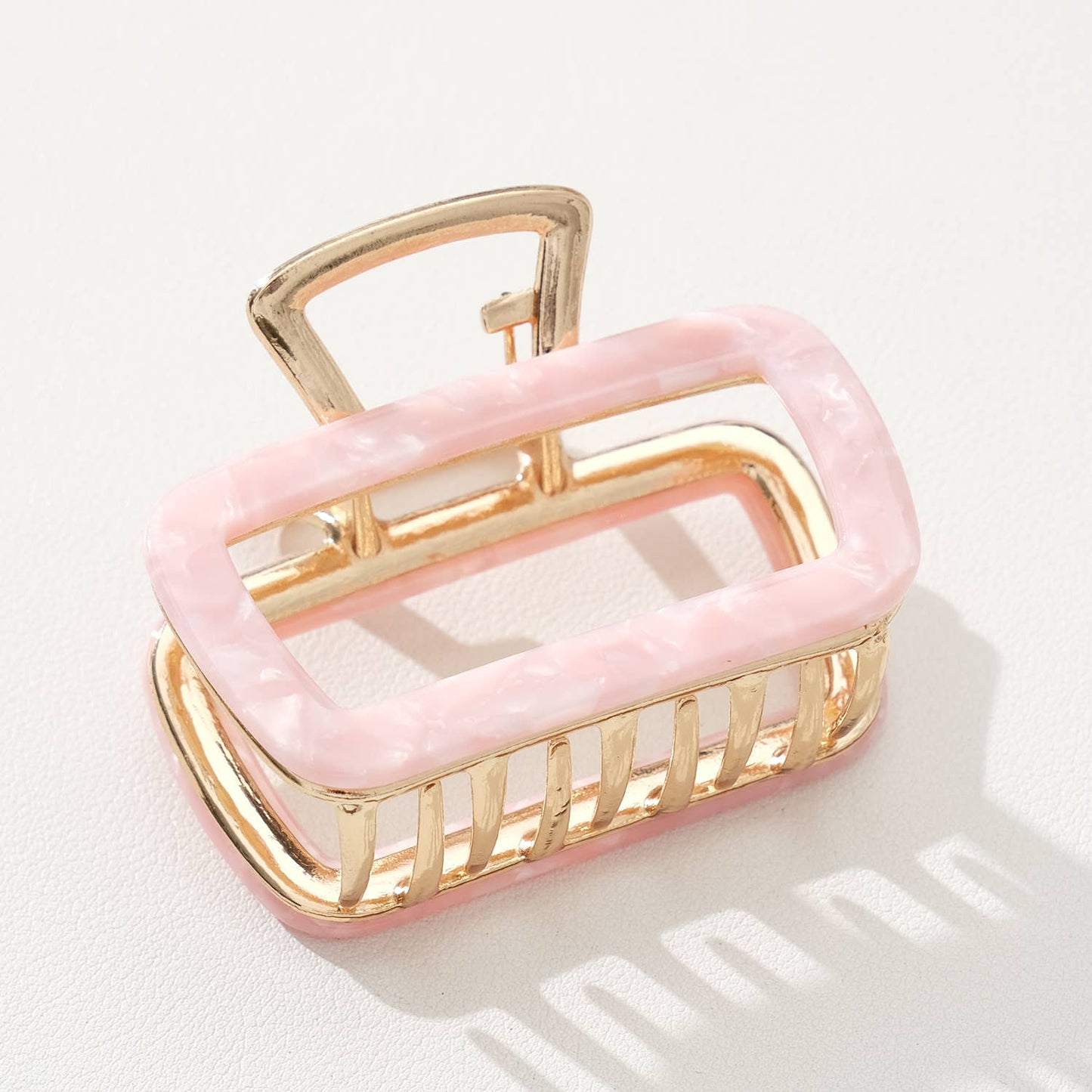 Harlow Medium Hollow Rectangle Metal Claw Clip