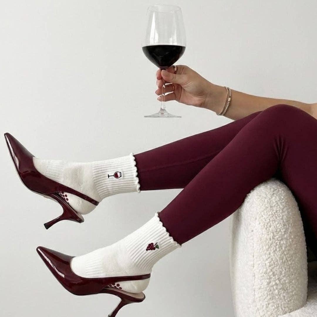 The Red Cabernet Grip Sock
