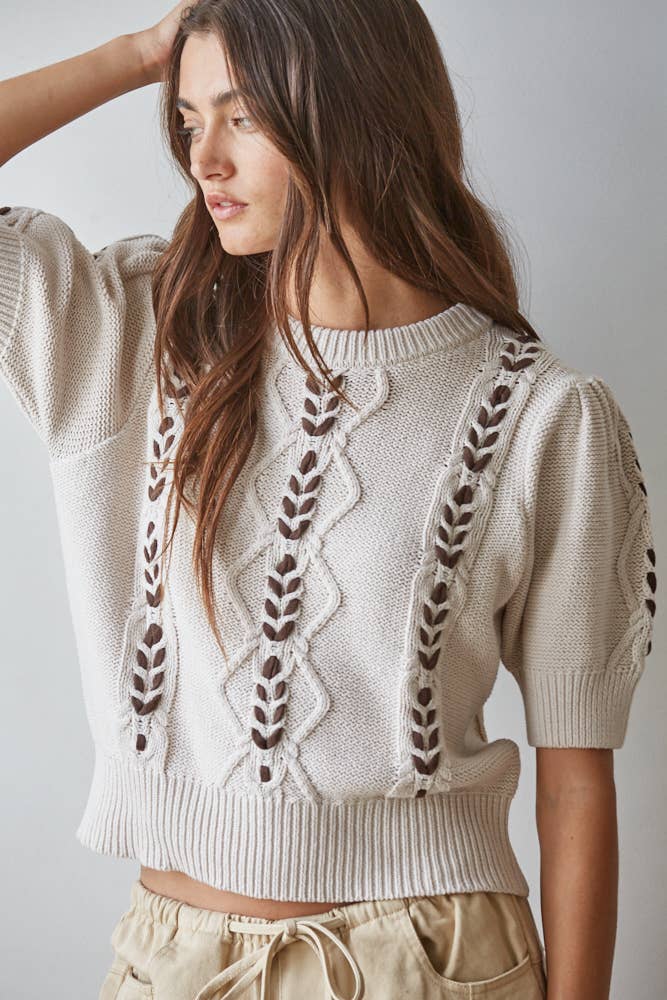 Knit Ribbon Sweater