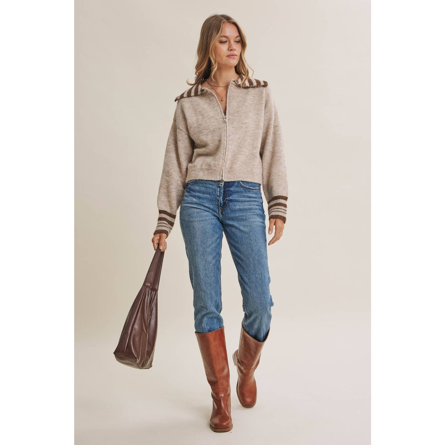 Harbor Morning Sailor Collar Sweater
