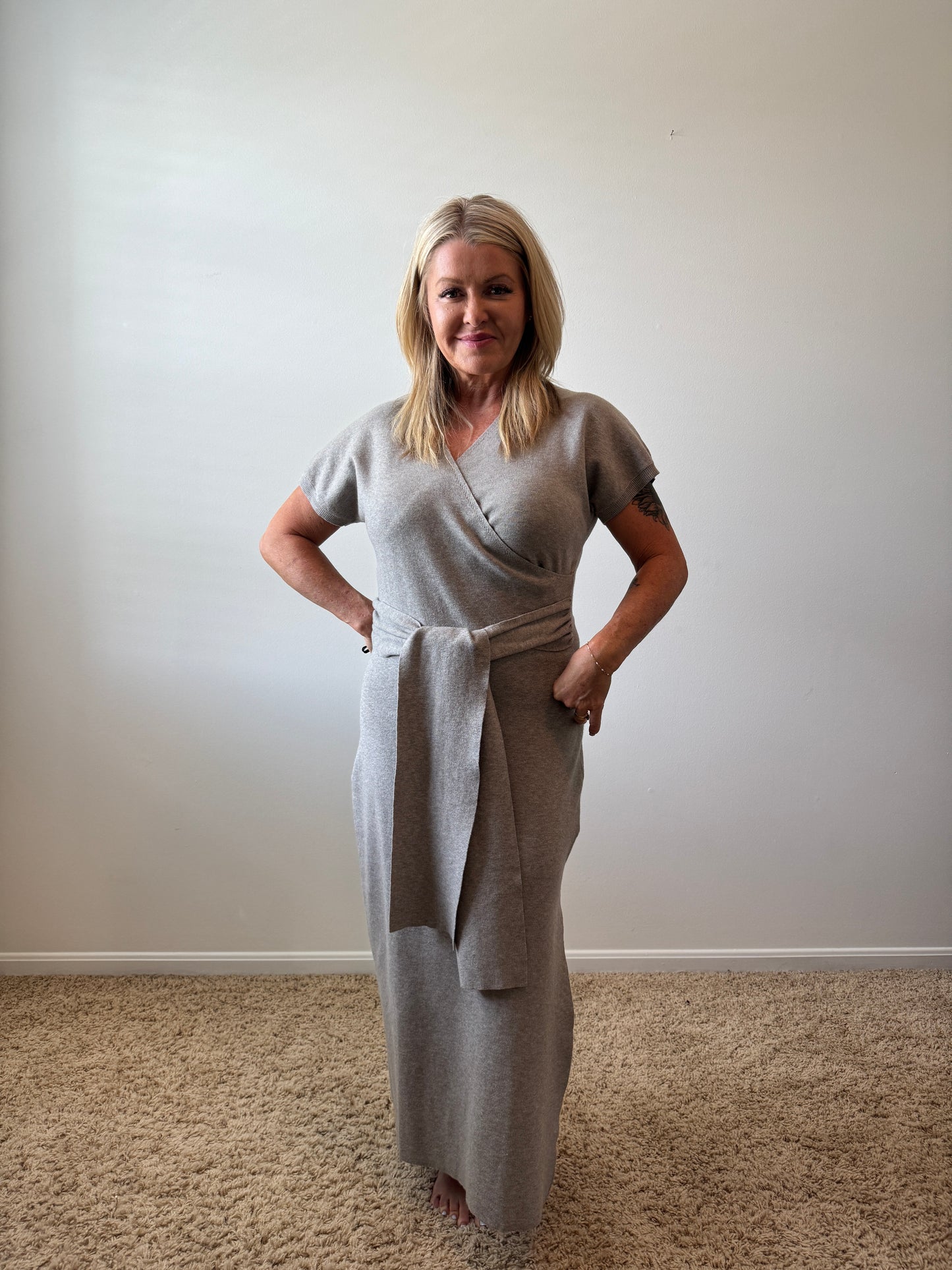 Front-Tie Wrap Dress
