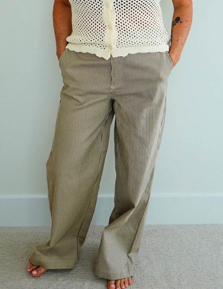 Striped Wide Leg Pant
