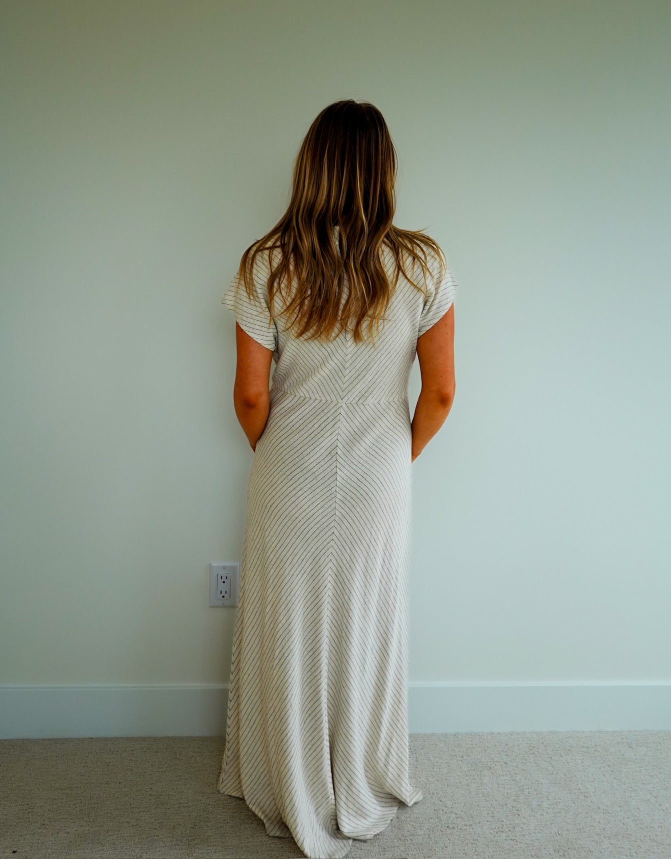 Chevron Pinstripe Dress