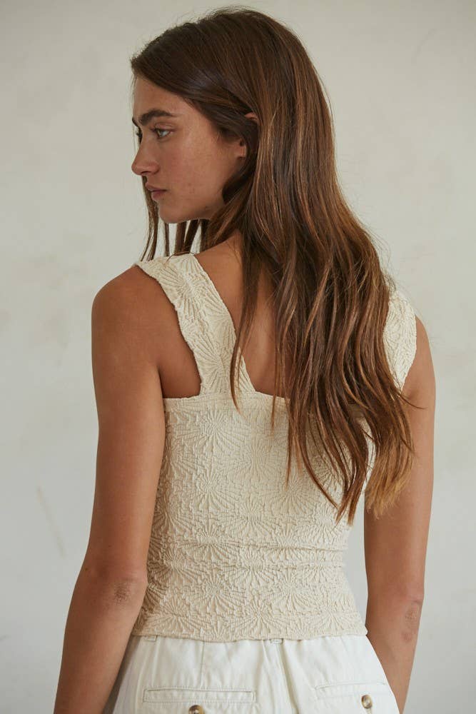 Knit Modal Jacquard Tank