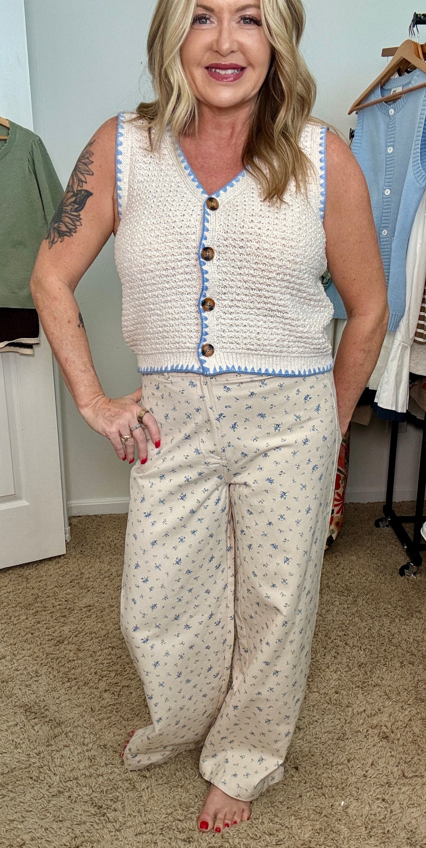 Knit Sweater Vest Top