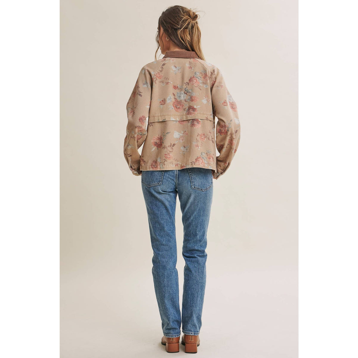 Wild Rose Afternoon Vintage Garment-Washed Jacket