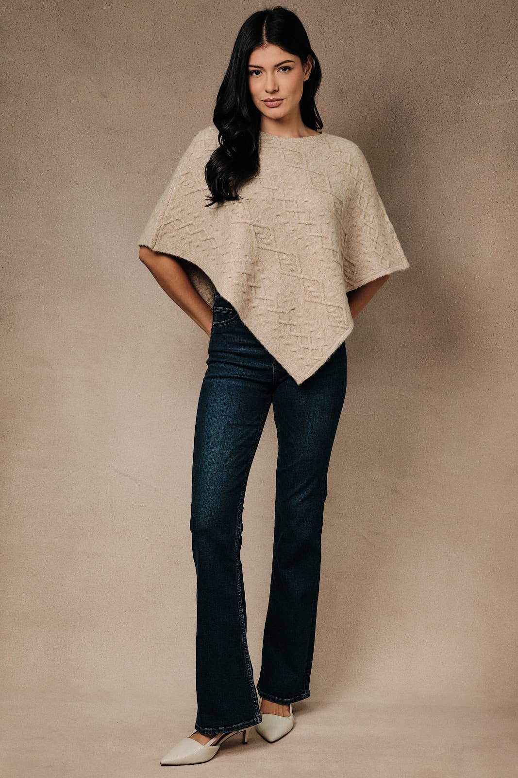 Cable Poncho Sweater