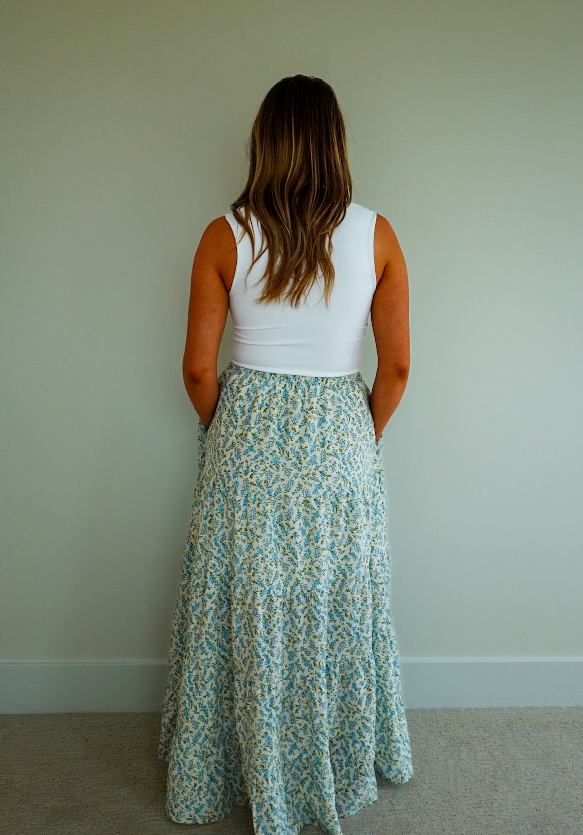 Floral Tiered Maxi Skirt