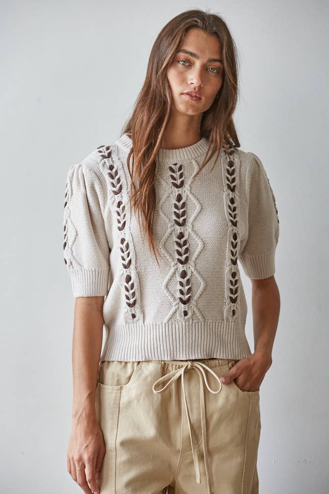 Knit Ribbon Sweater