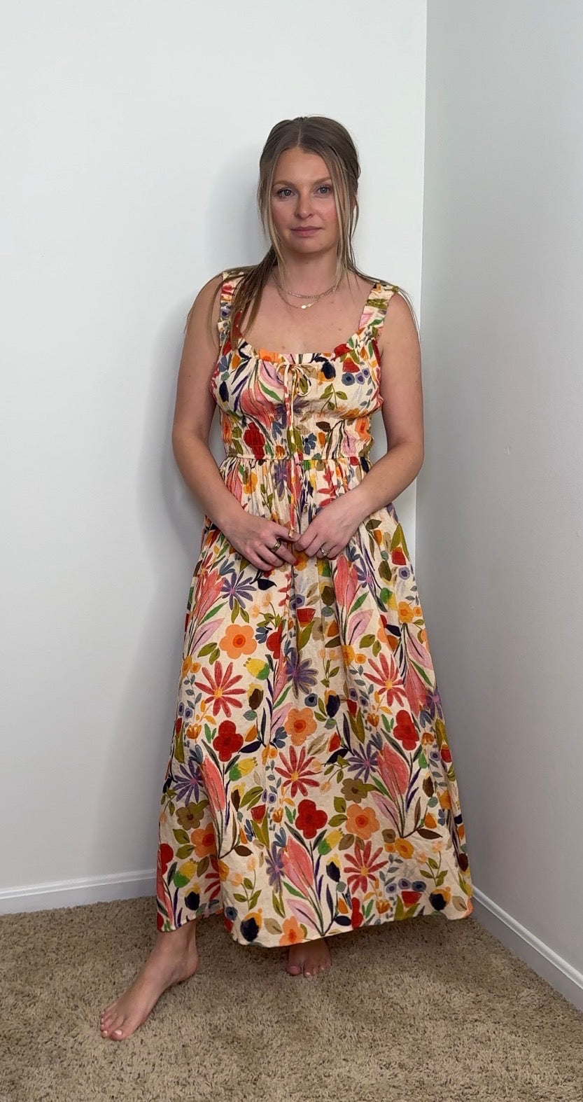 Floral Print Sleeveless Dress